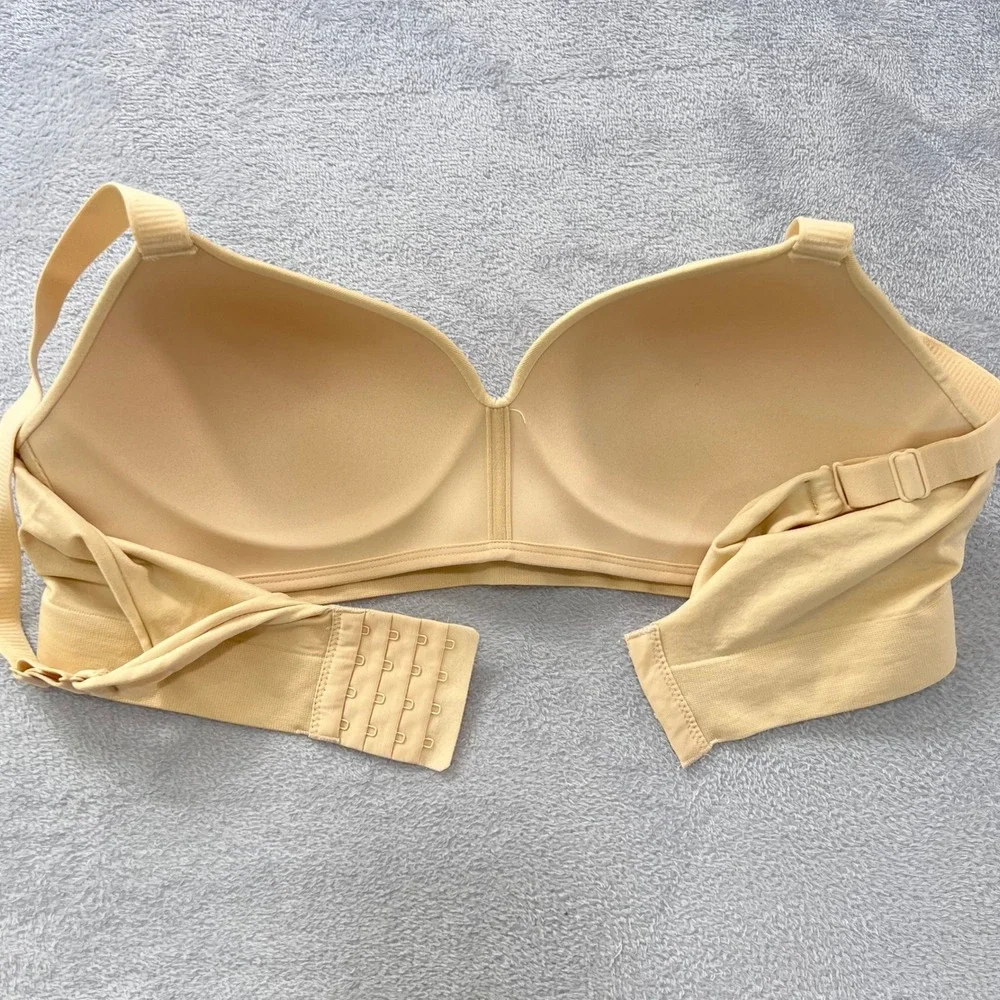 Truekind Supportive Comfort Wireless Shaping Bra XL Chai Beige Seamless Lift